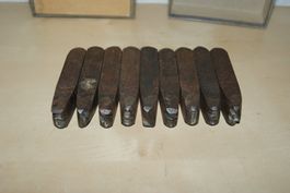 Metall Zahlen-Schlagstempel Satz 9-teilig
