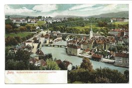 Bern - Stadt - Nydeckbrücken Aare - Obstbergquartier - 1913