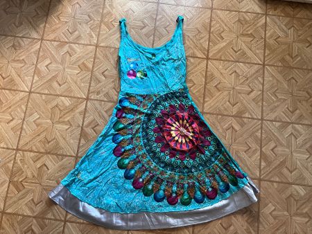 Türkise Desigual Kleid, Grösse S/XS, farbenfrohes Design
