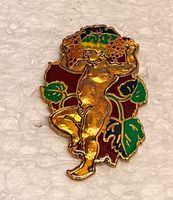 Pin Simone Erni - Bacchus (Bronze Farbig)