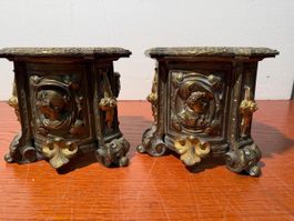Brass decorative supports with Busts Pair used