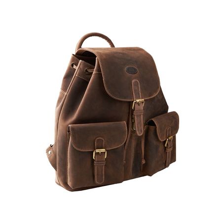 Giorgio Carelli Leder Rucksack Braun Vintage / GRATIS A-POST