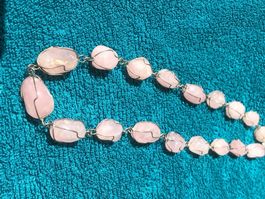 Boho Rosenquarz Kette