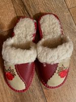 Lammfell Pantoffeln Schlappen Schuhe 39 Stickerei Finken