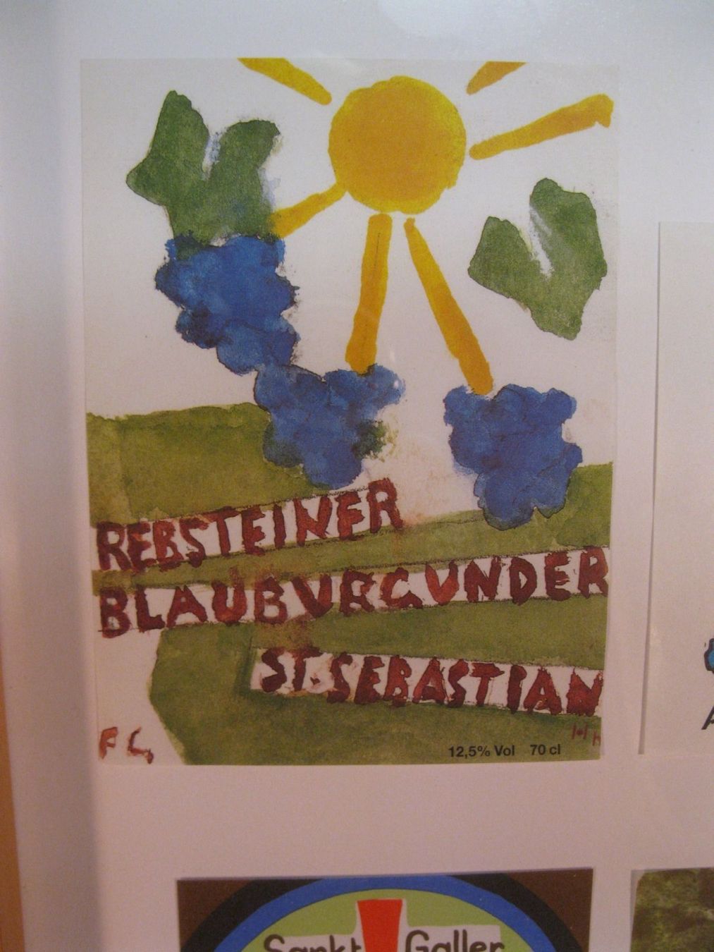 Grafica & Litografie: Ferdinand Gehr mit original Weinetiketten – Usato da Altstätten venduto da antikundart 1