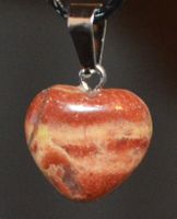 Halskette Z-060 – Naturstein – Herz - 15x15mm