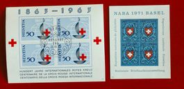 100 J. ROTES KREUZ W40 BLOCK 1963 NABA W45 BASEL 1971 ET NEU