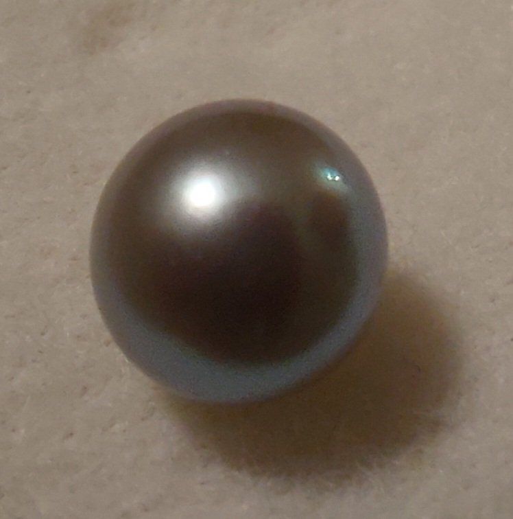 Perle (finte): Makellose naturgraue Zuchtperle, 6.7mm Durchmesser – Nuovo (secondo la descrizione) da Klingnau venduto da Tamina5 1