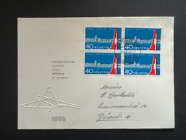 Sonderbrief Flughafen Eröffnung Zürich 1953   (V504)