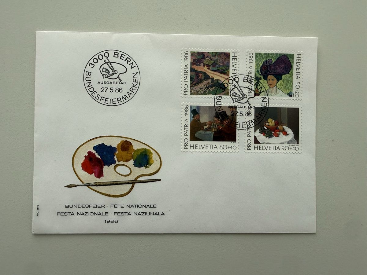 Alle Briefmarken: Bundesfeiermarken Pro Patria 1986 – Gebraucht aus Dübendorf von suhei75