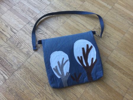 Schultertasche Baum Hand-made