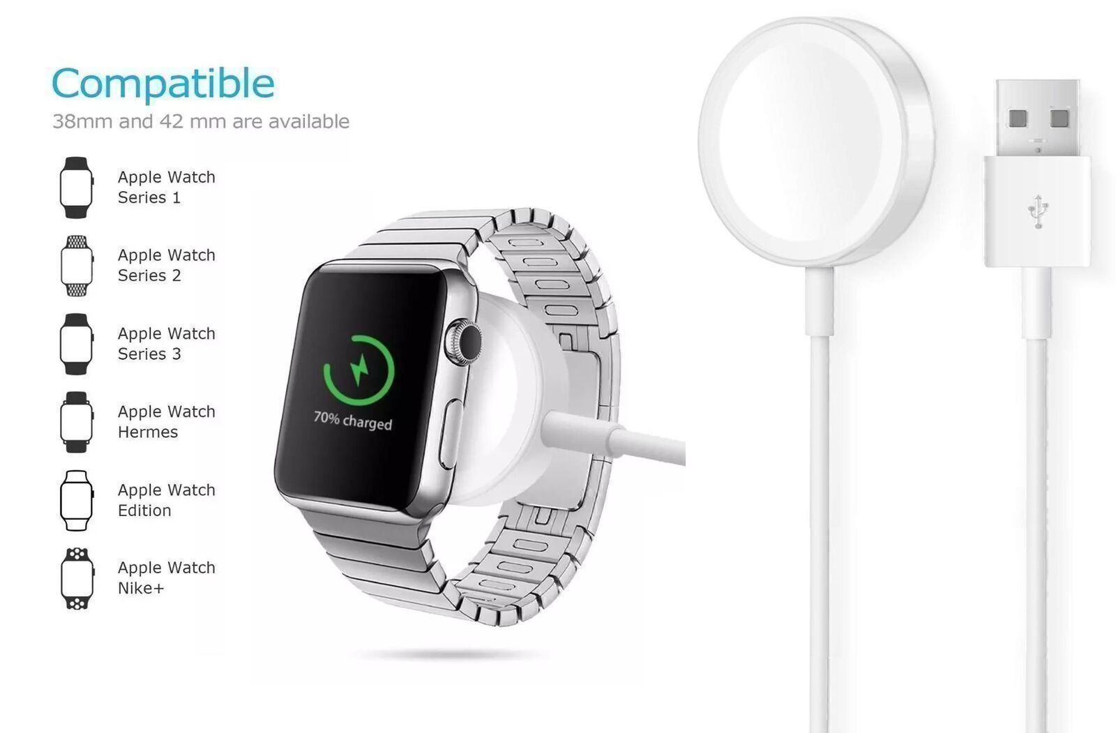 Cavi: Apple Watch series6 Magnetisch Ladekabel – Nuovo (secondo la descrizione) da Kirchdorf AG venduto da Apost008 1