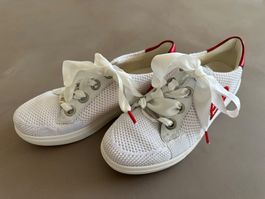 Ara Fusion Sneaker, Weiss/Rot, Gr. 38, neuwertig!