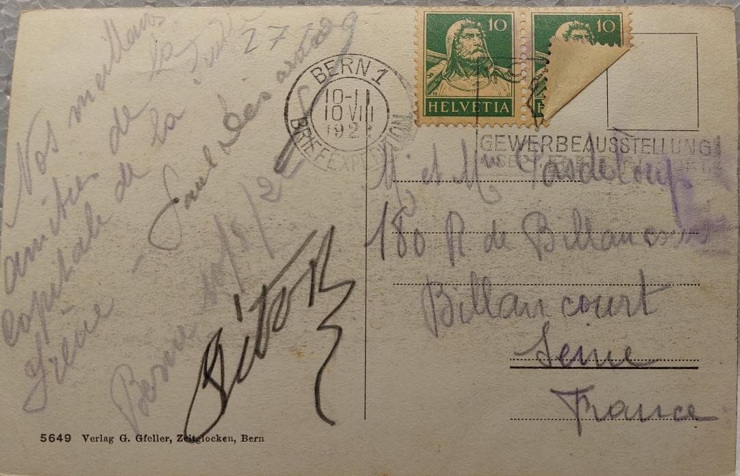 Cartoline postali: BERN  & die Aare - Blick vom Aargauerstalden - 1922 – Usato da Delémont venduto da Domdom1 1
