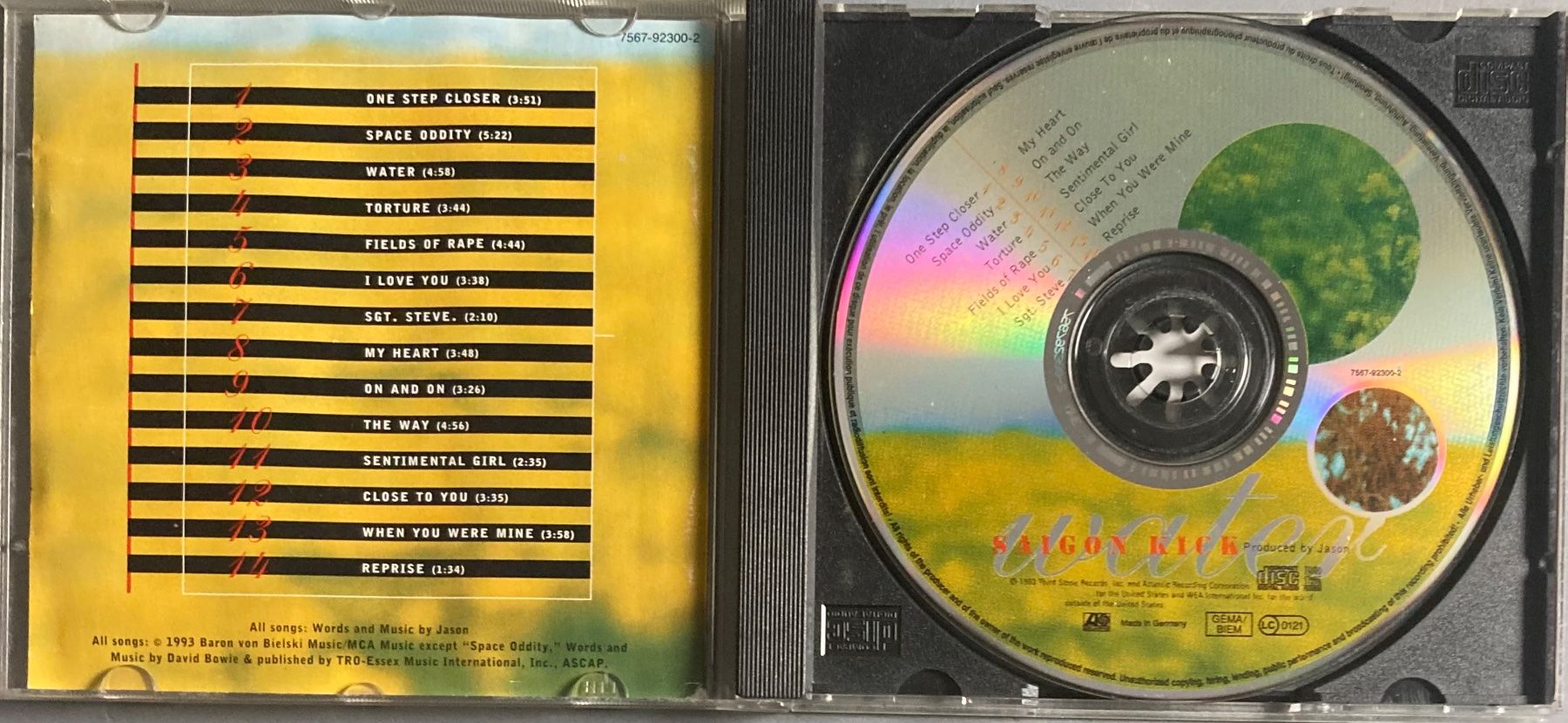 CD: SAIGON KICK - WATER – Usato da Poliez-Pittet venduto da Newtown-Records 2