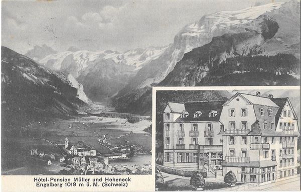 Cartoline postali: Engelberg Hotel Pension Müller Hoheneck – Usato da Olten venduto da clotaldi