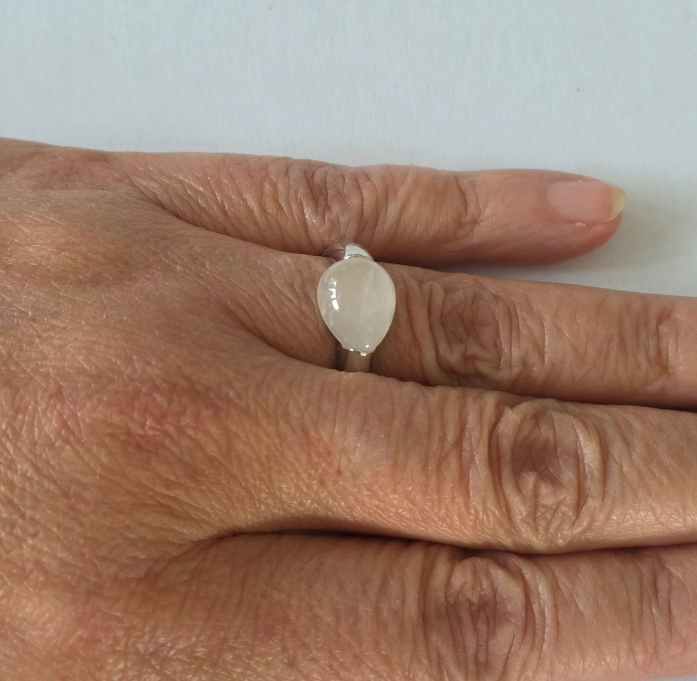 Ringe: Schlichter Silberring 925  mit Rosenquarz  - NEU – Neu und originalverpackt aus Uetikon am See von Coralreef 6