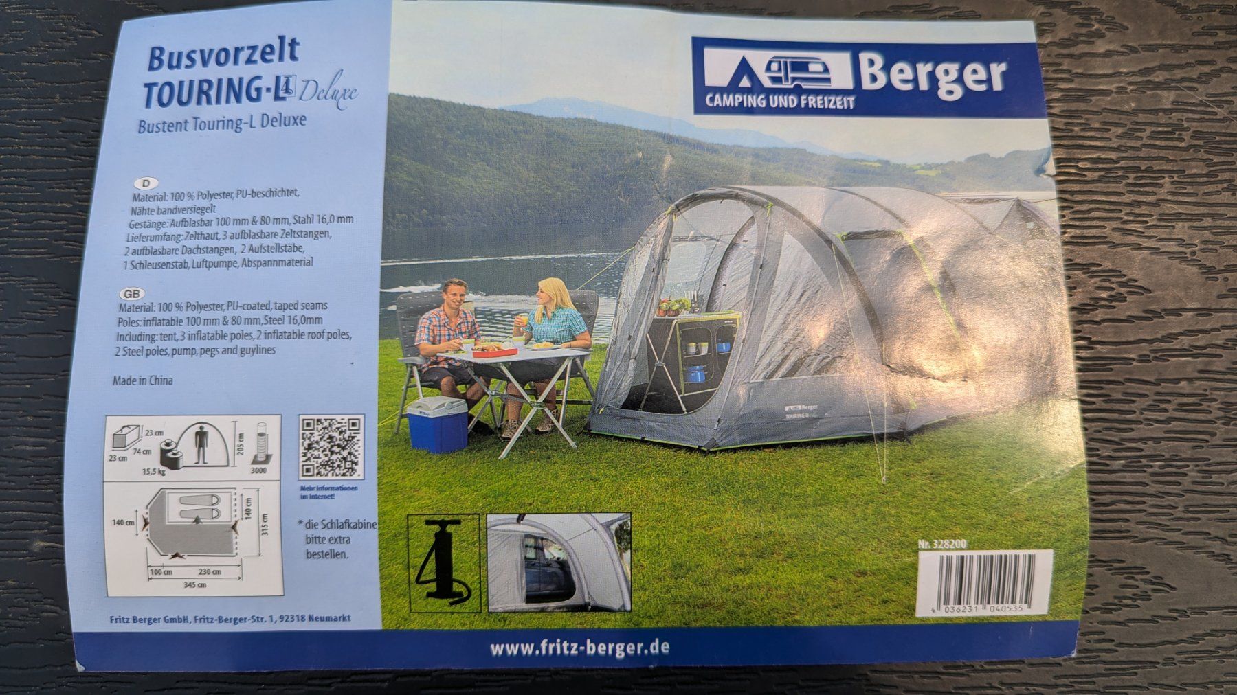 Auvents & marquises: Vorzelt Berger Touring-L Deluxe – D'occasion à Wynigen par Mintax 3