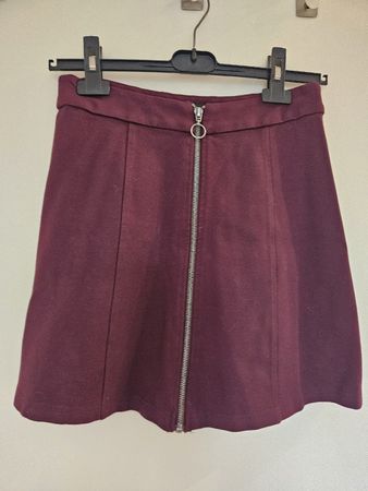 Jupe Even&Odd bordeaux avec fermeture éclair taille M