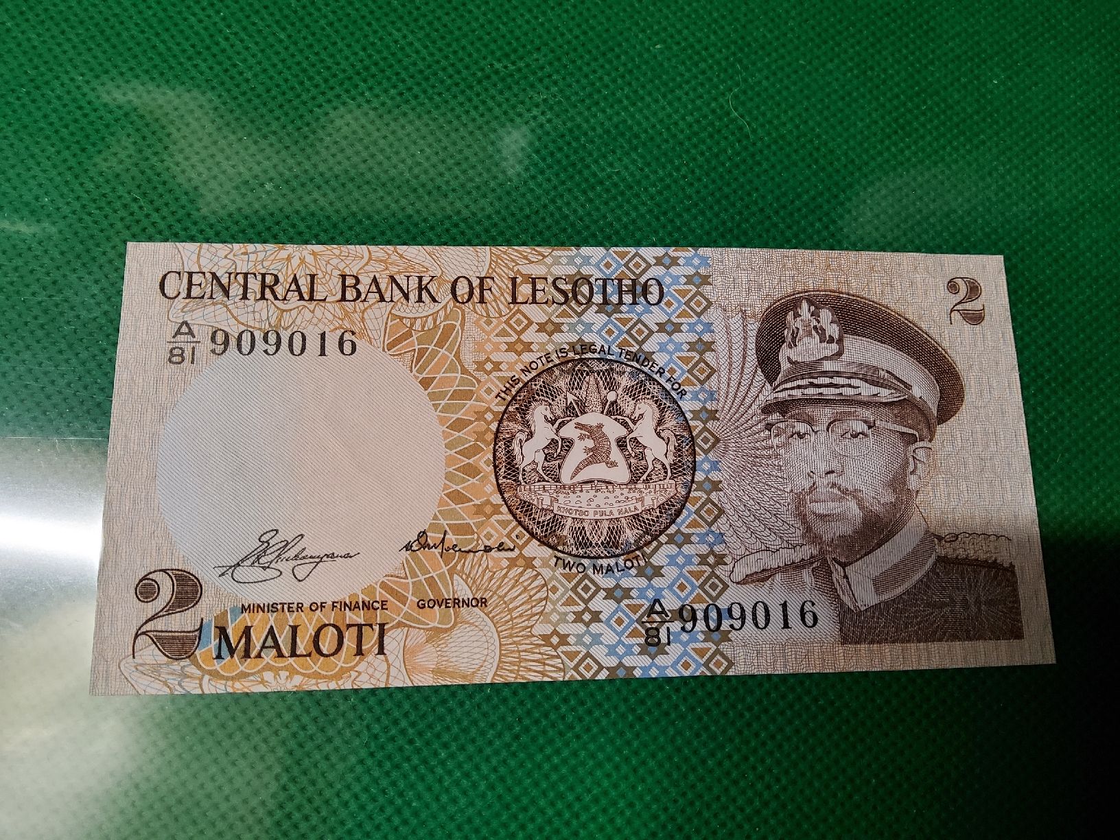 Banconote: Banknote Lesotho 1981 NEU – Nuovo e nell'imballaggio originale da Herisau venduto da Nluanalucas