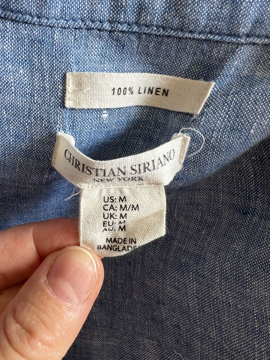 Blusen: Linen shirt blue  – Gebraucht aus Zollikon von jud_cmm9 2