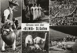 Gruss von Olma St. Gallen,Tracht,Ziegen