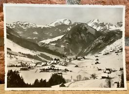 1952 - WILDHAUS (Obertoggenburg) mit Schnee Blick zum Speer