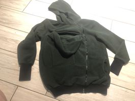 Babytrage Jacke grün warm Fleece Gr L