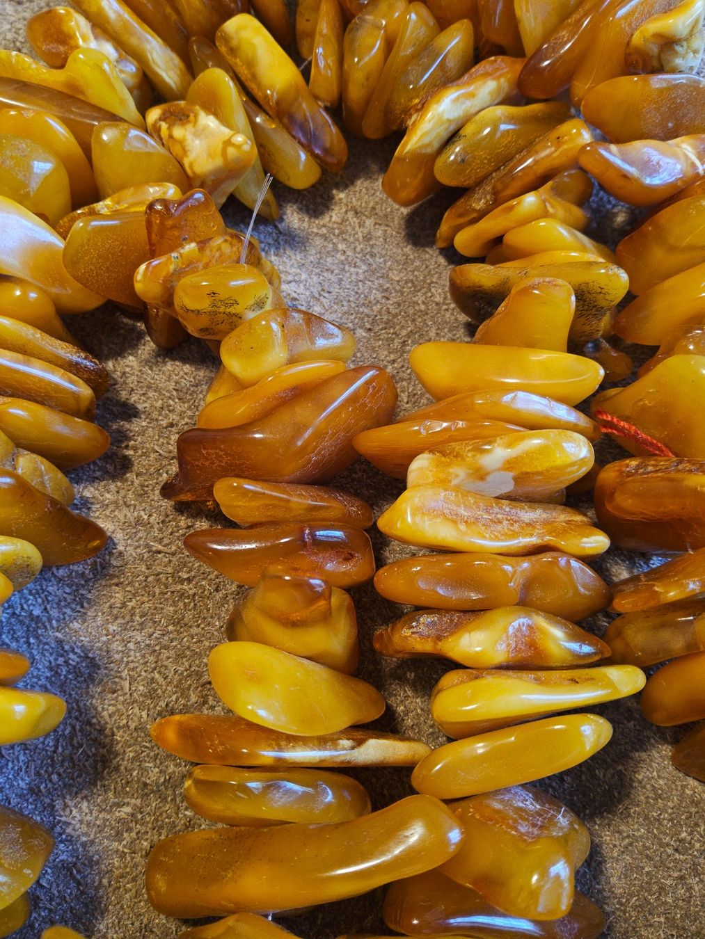 Catenine: Grosse dicke Bernstein Butterscotch Halskette Collier – Usato da Zürich venduto da SciTec 4