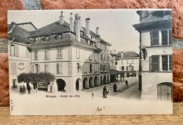 1910 - MORGES - Hotel de Ville - Café du Commerce