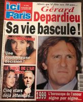 Ici Paris, No 2791 29 décembre 1998 G. Dépardieu, M. Mathieu