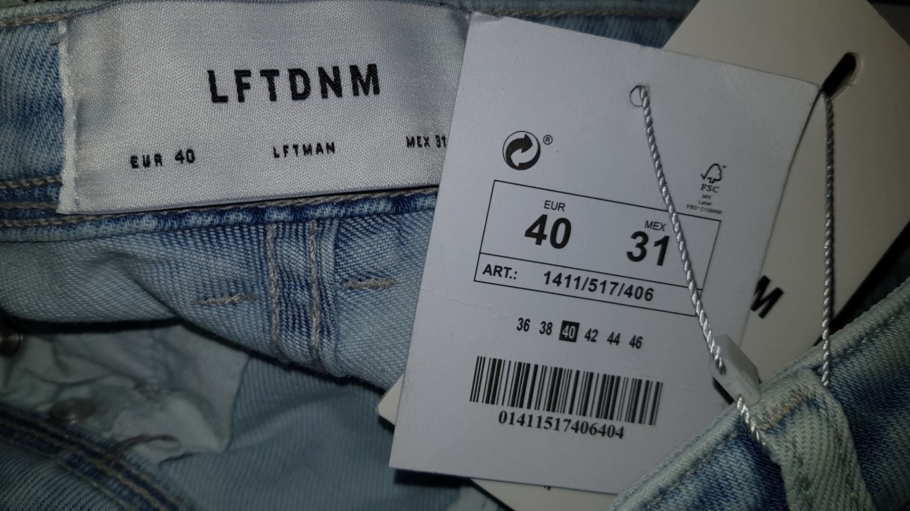 Jeans: LEFTIES LFTMAN Jeans Taille / Grosse W 31neuf / neu – Nuovo e nell'imballaggio originale da Cossonay-ville venduto da Super-Price-Quality 9
