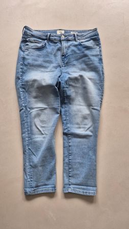 Damen Jeans C&A, hellblau, Slim Fit, Grösse 44, cropped