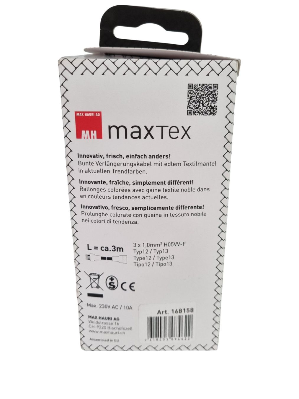 Cavi: MAXTEX Verlängerungskabel 3m – Nuovo (secondo la descrizione) da Wangen b. Olten venduto da Restwert_Wangen 1