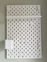 IKEA SKÅDIS Lochplatte, weiß, 36x56cm mit Zubehör, neuwertig