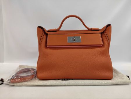 👜 Hermès 24/24 29 – Clemence Leder Orange mit Palladium HW