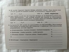 Historisches Dokument 1975 Schweiz Alchenstorf
