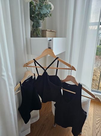 Even & Odd 3er-Set Crop-Tops – S/M – 100% Baumwolle
