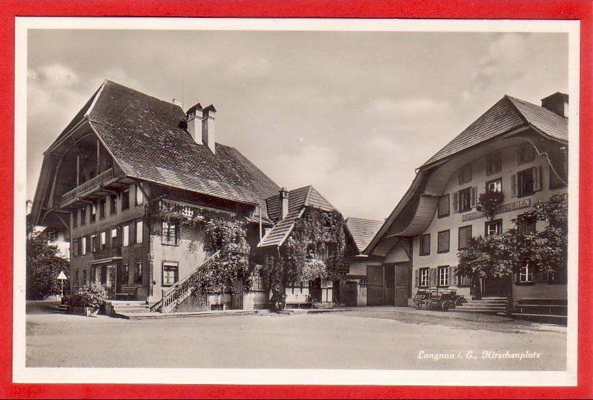 Cartoline postali: LANGNAU HIRSCHENPLATZ – Usato da Grüningen venduto da Kartenlaube