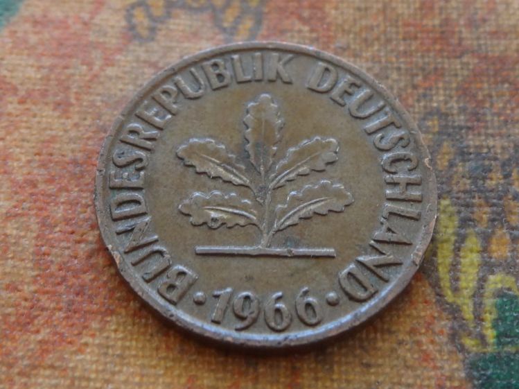 Tutti le monete: DEUTSCHLAND 2 Pfennig 1966 – Usato da Romanel-sur-Lausanne venduto da Swift13