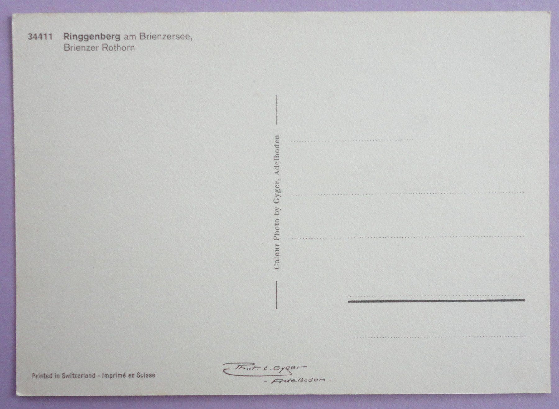 Cartoline postali: Ringgenberg am Brienzersee – Usato da Fétigny venduto da Billy2miny 1