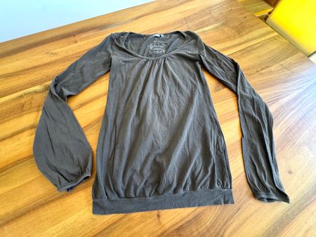 NILE Damen T-Shirt Braun Sweatshirt Langarm braun Grösse S