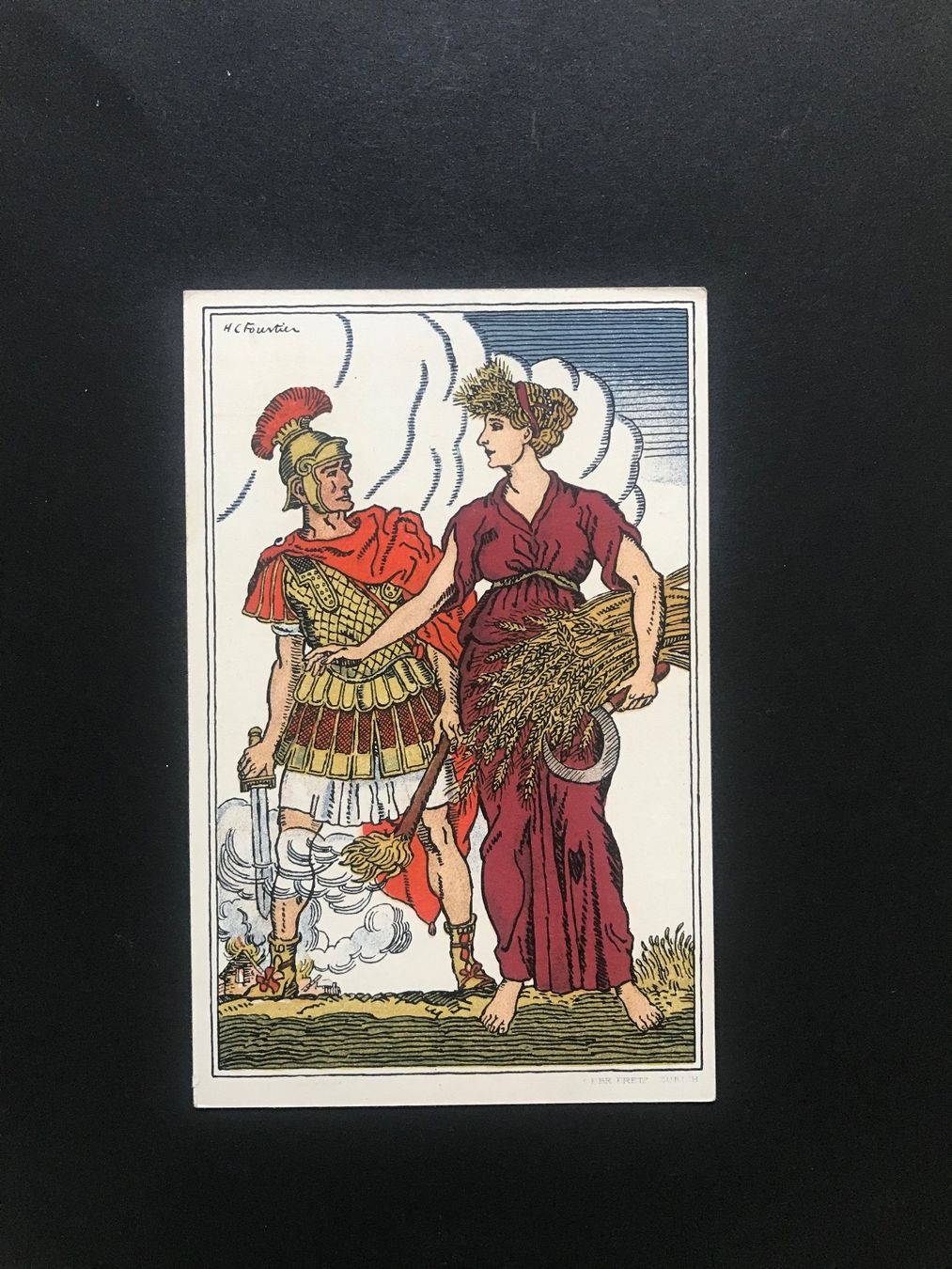 Tous les timbres: 1916 Bundesfeier-Postkarte Nr.14b 5Rp – Neuf (Voir description) à stäfa par brandy66