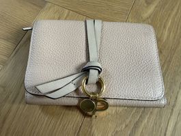 Chloe Alphabet Portemonnaie, hellrosa Leder