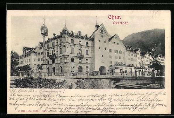 Cartoline postali: AK Chur, Oberthor, 1905 – Usato da Berlin venduto da bartko-reher
