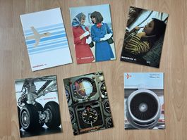 6 x Swissair Annual reports. Various languages.