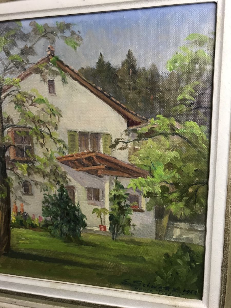 Dipinti: E. SCHWARZ 1958 House Pietsch – Usato da Wolfhalden venduto da SecondAntique 3