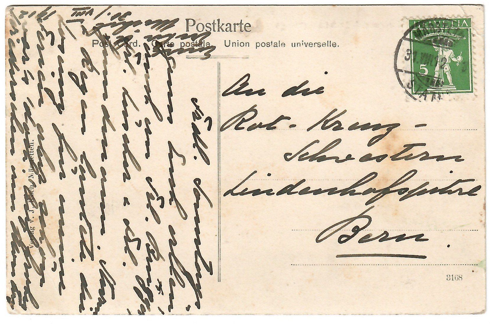 Cartoline postali: Ansichtskarte   Märstetten,  Evang. Pfarrhaus – Usato da Kerns venduto da etma3 1