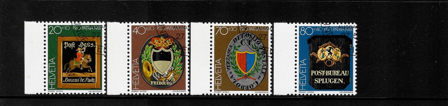 Tutti i francobolli: 1981 Serie Pro Patria mit Ersttagsstempel – Usato da Eggersriet venduto da glasshouse3egg