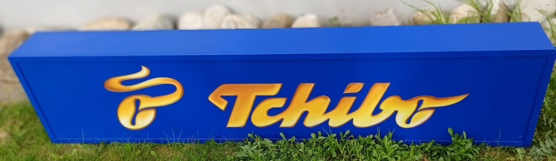 Insegne: Leuchtreklame Werbetafel Logo Tchibo Kaffee – Usato da Grosswangen venduto da Geschenkberatung